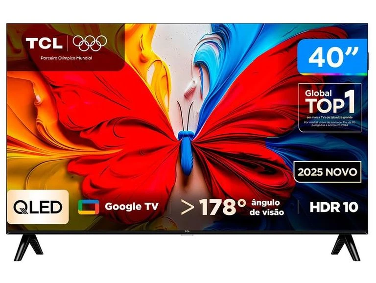 Smart TV Full HD TCL 40S5K QLED Google TV HDR10 2 HDMI — TCL